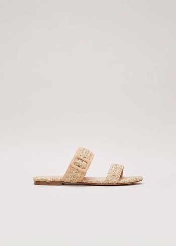 Phase Eight Raffia Flats Beige USA | 5618079-CJ